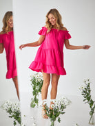 Сукня двоярусна коротка з резинкою по плечах - Wear Me