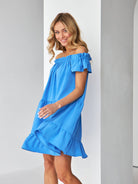 Сукня двоярусна коротка з резинкою по плечах - Wear Me