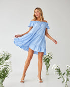 Сукня двоярусна коротка з резинкою по плечах - Wear Me