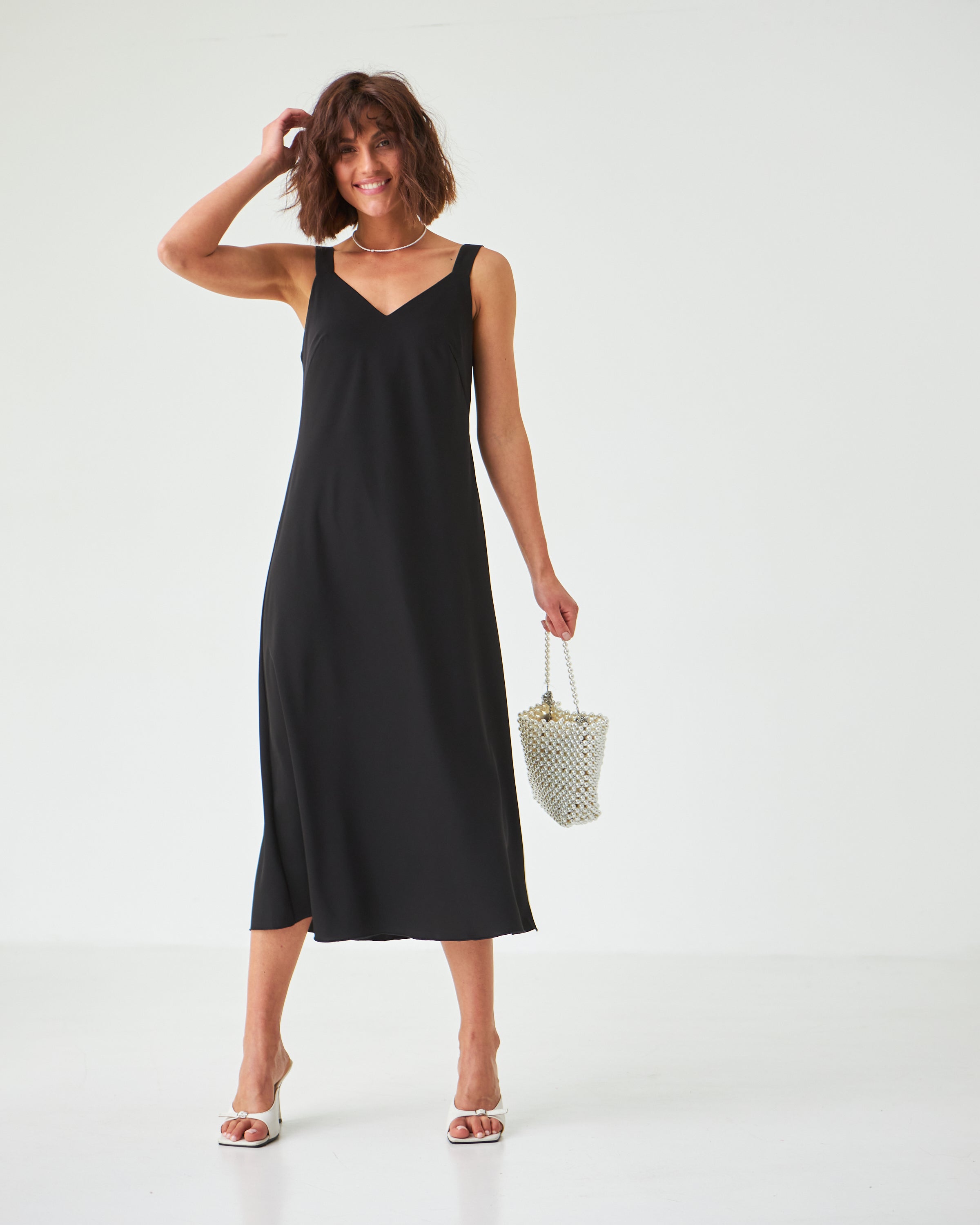 Сукня міді на широких бретелях - Wear Me