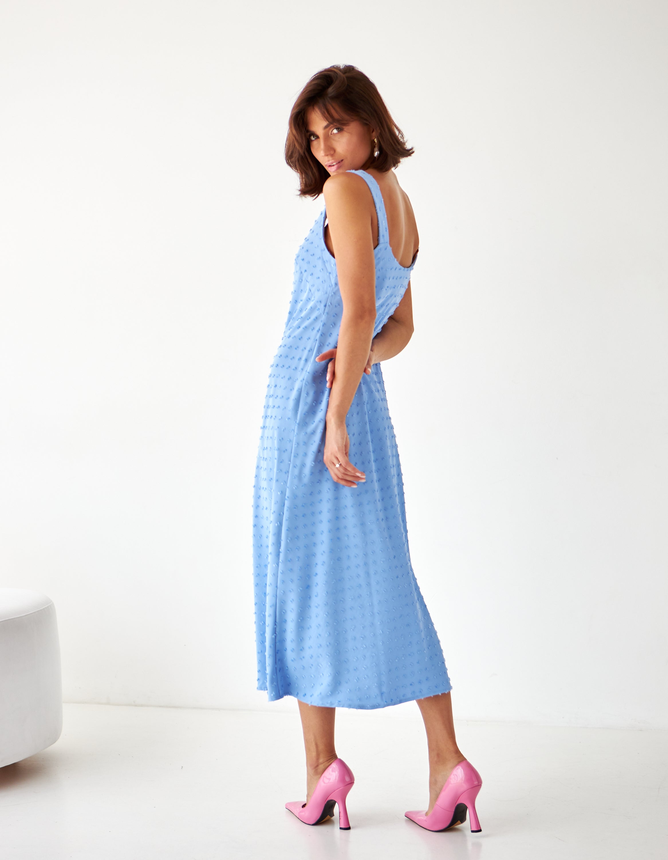 Сукня міді на широких бретелях - Wear Me