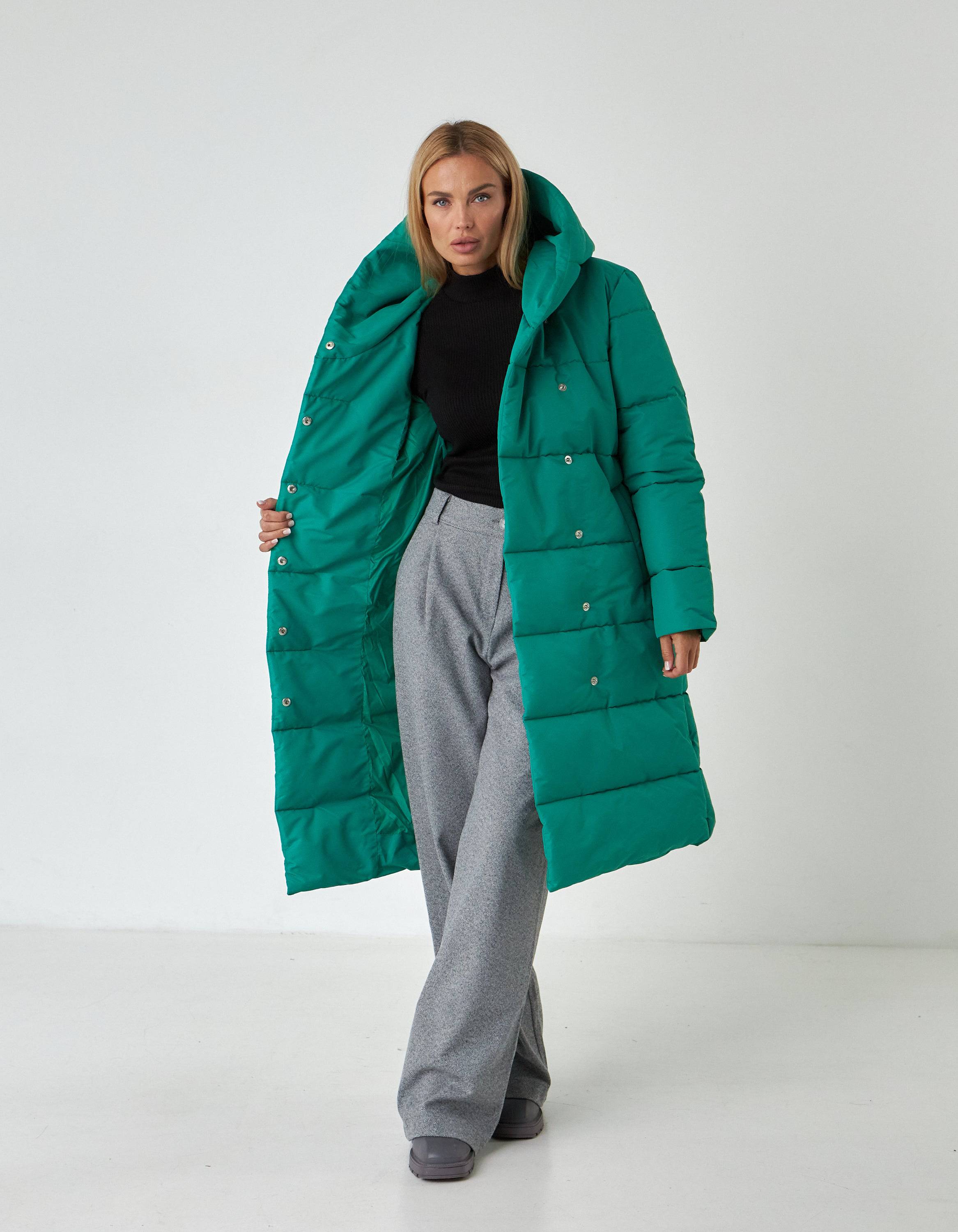 Пальто пуховик на кнопках - Wear Me