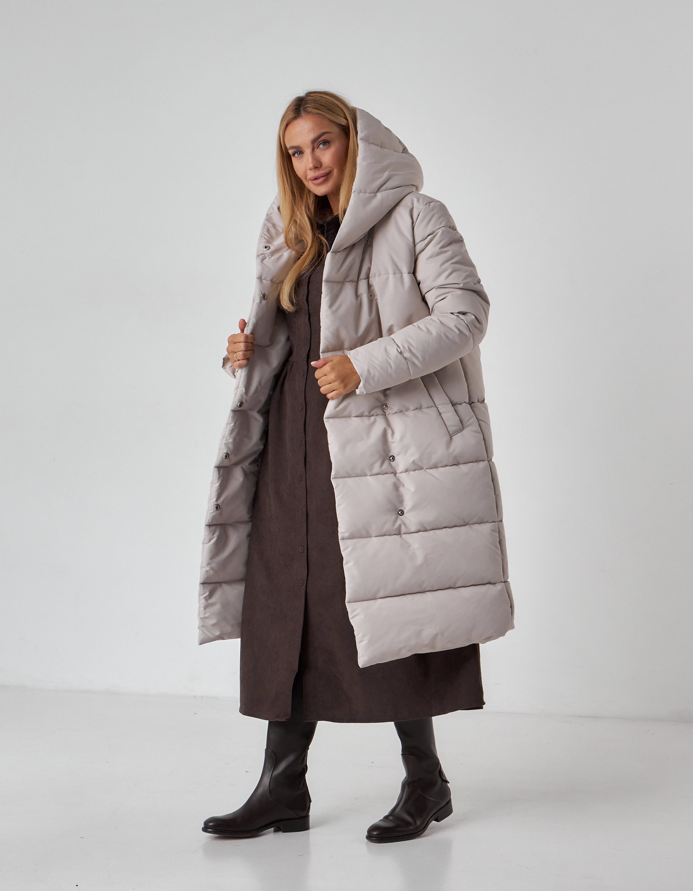 Пальто пуховик на кнопках - Wear Me