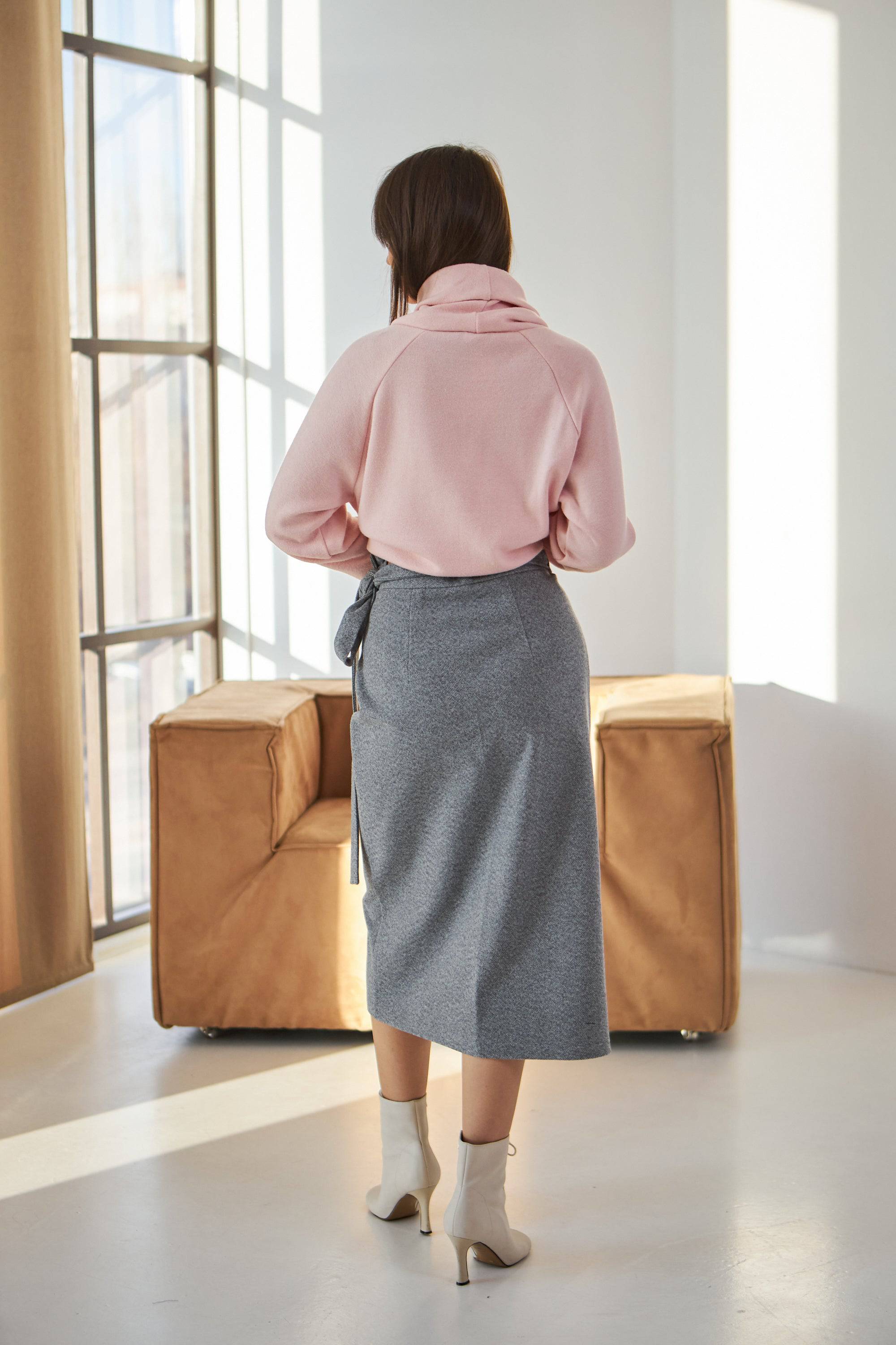 Спідниця в нахлест із теплої костюмки - Wear Me