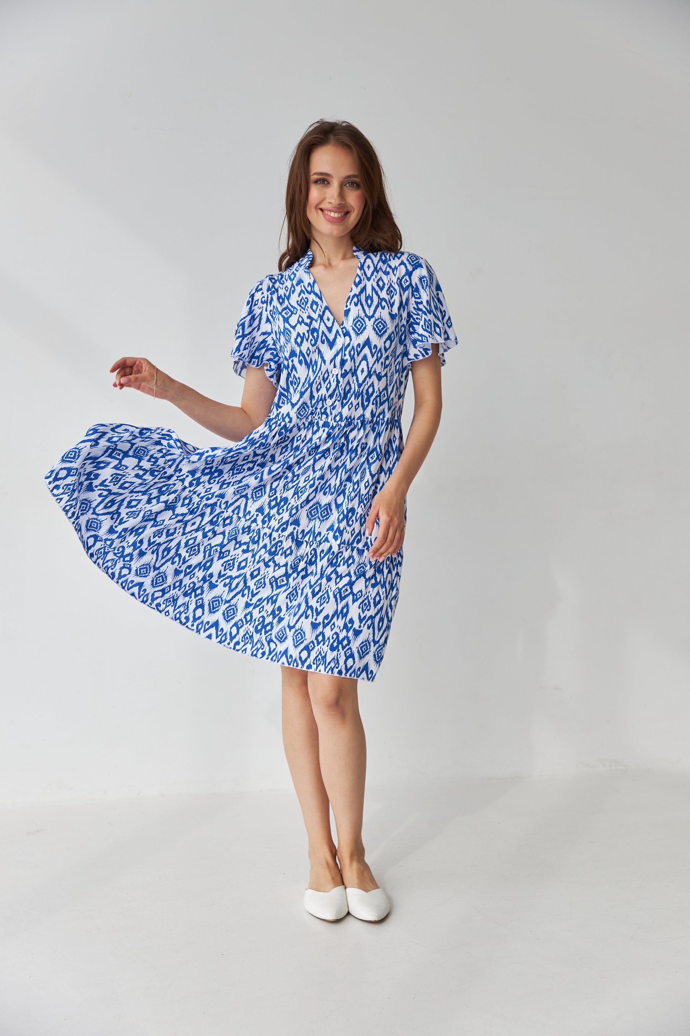 Сукня подовжена двоярусна з V вирізом - Wear Me