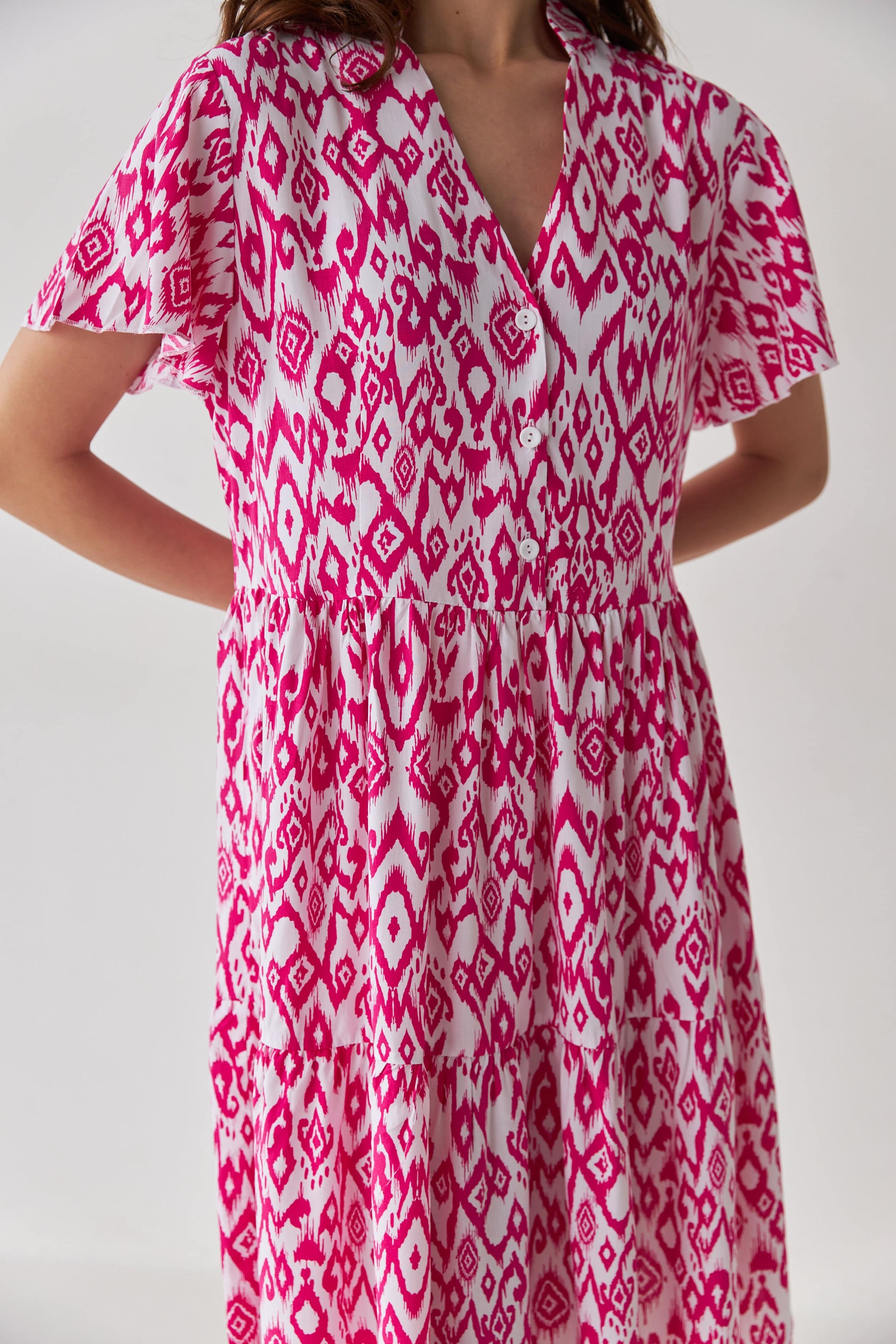 Сукня подовжена двоярусна з V вирізом - Wear Me