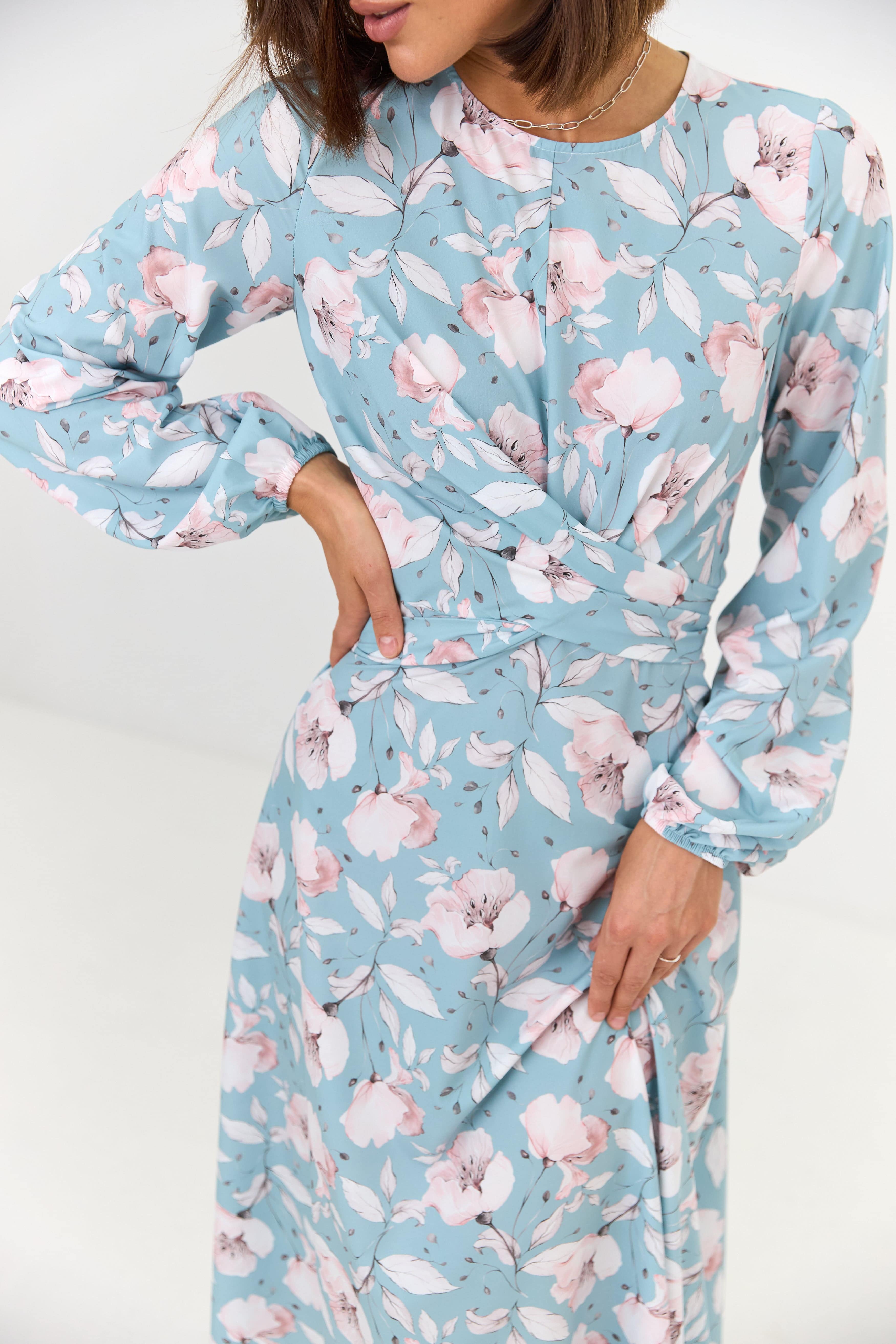 Сукня з перекрутом і довгими рукавами - Wear Me