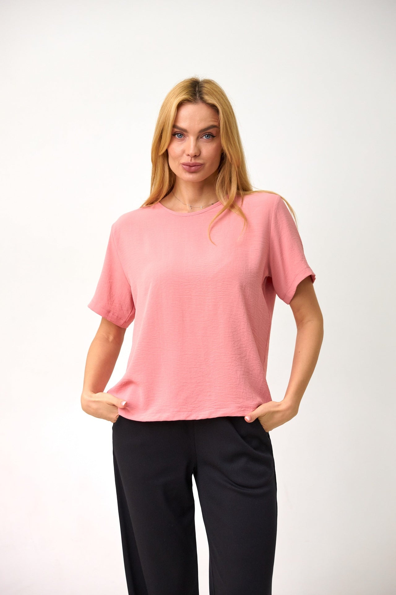 [1_24_26_51701] Блуза-футболка з американського крепу